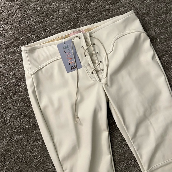 REVICE Lace Up Vegan Leather Pants - Picture 2 of 6